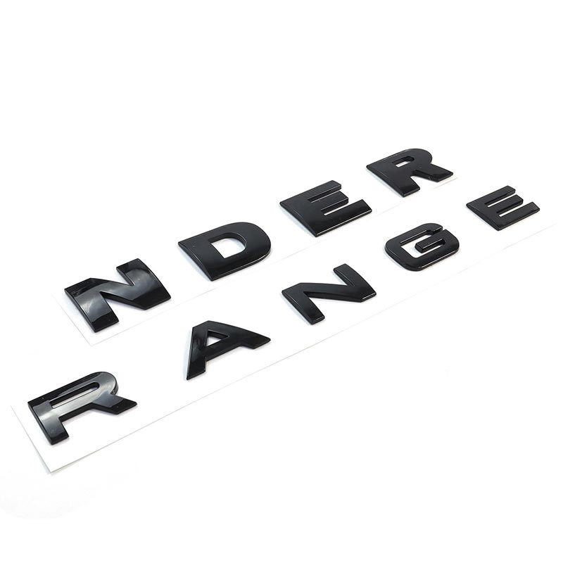 Black Tailgate Letter Smooth Badge
