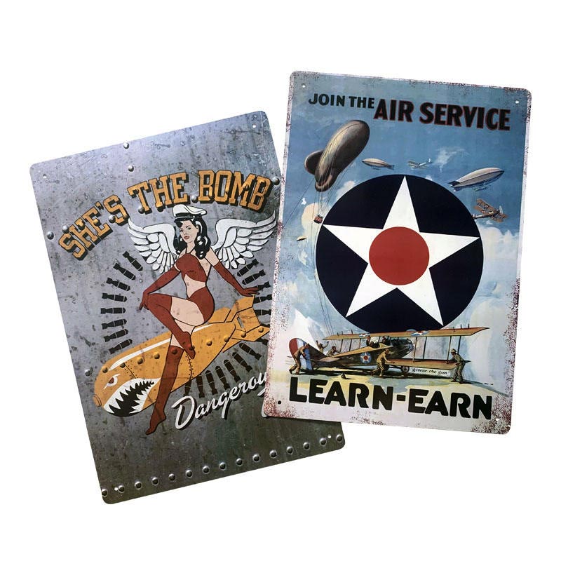 Metal Sign Emboss Enamel Metal