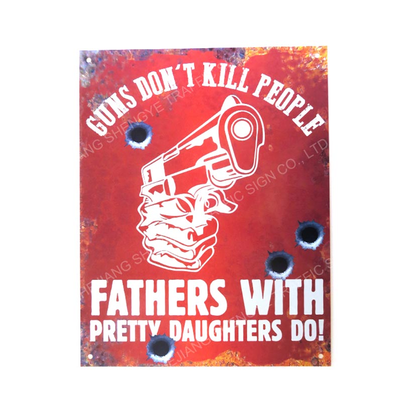 Metal Sign Emboss Enamel Metal