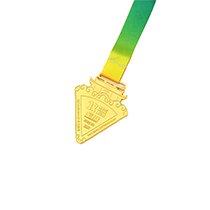 Gold plated antique style medal