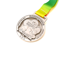 Silver plating gradient vintage style medal