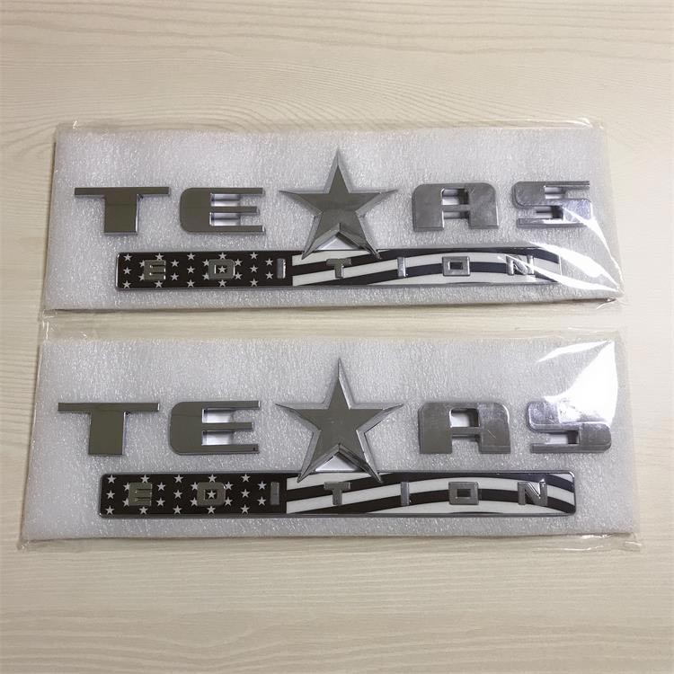 3d ABS Plastic Chrome Letter Sticker Emblem