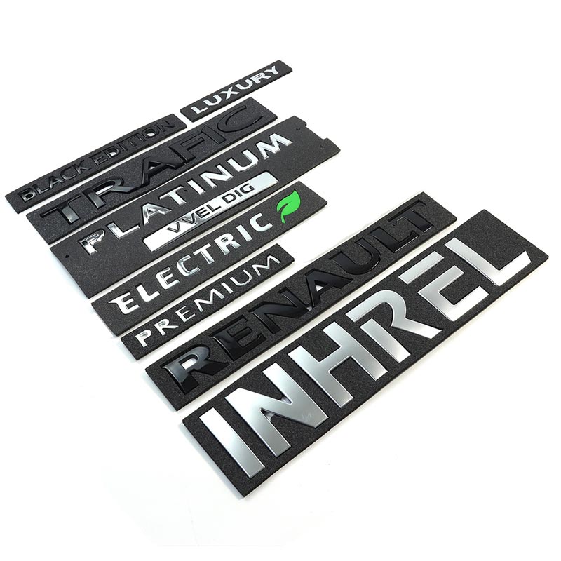 Black Tailgate Letter Smooth Badge