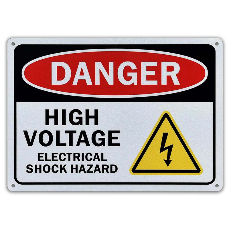 Danger Electricity Aluminum Safety Warning Signs – Premium Hazard Communication Solutions