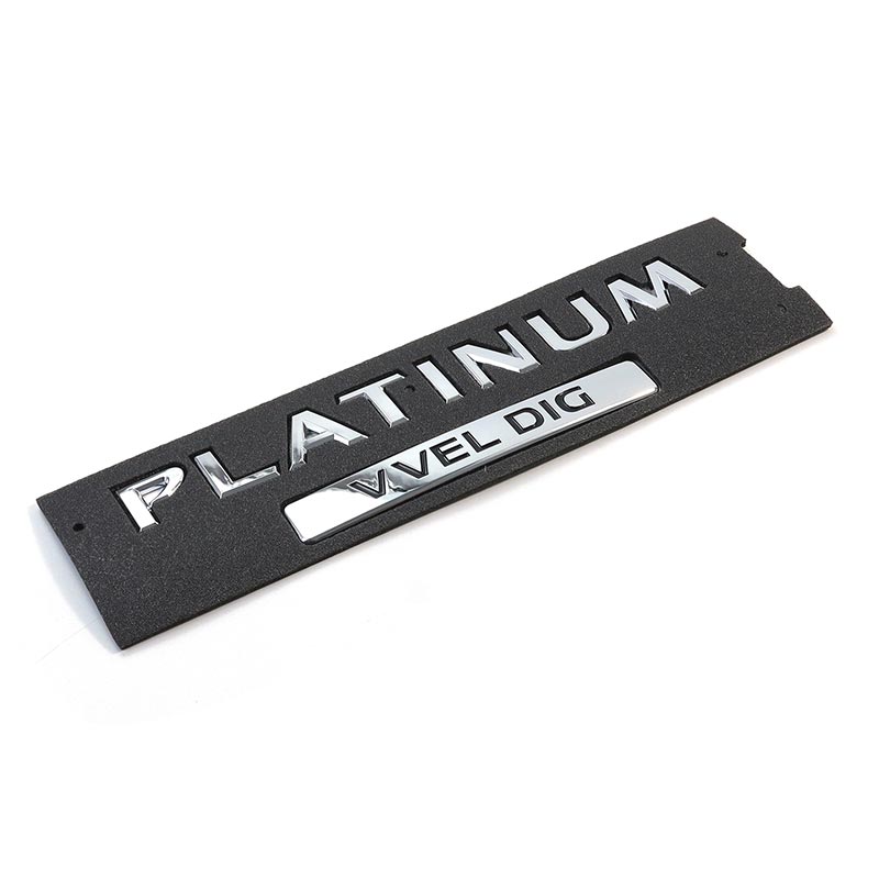Black Tailgate Letter Smooth Badge