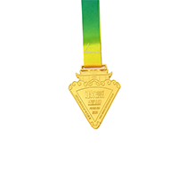 Gold plated antique style medal