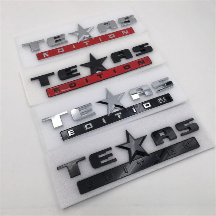 3d ABS Plastic Chrome Letter Sticker Emblem