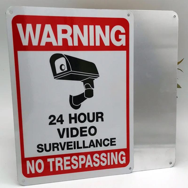 Metal Wall Tag Aluminum Reflective 24 Hour Sign
