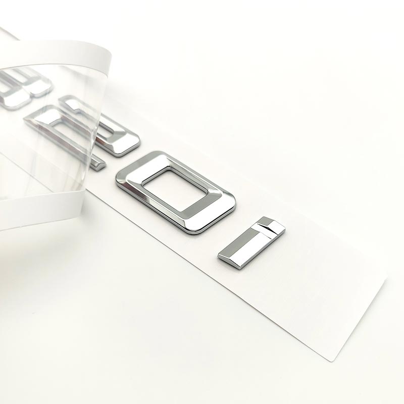 3D Black Lacquer Digital Letter Stickers