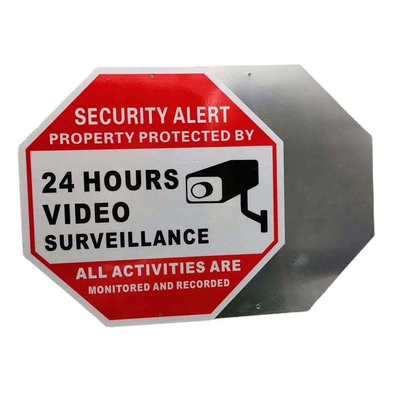 Metal Wall Tag Aluminum Reflective 24 Hour Sign